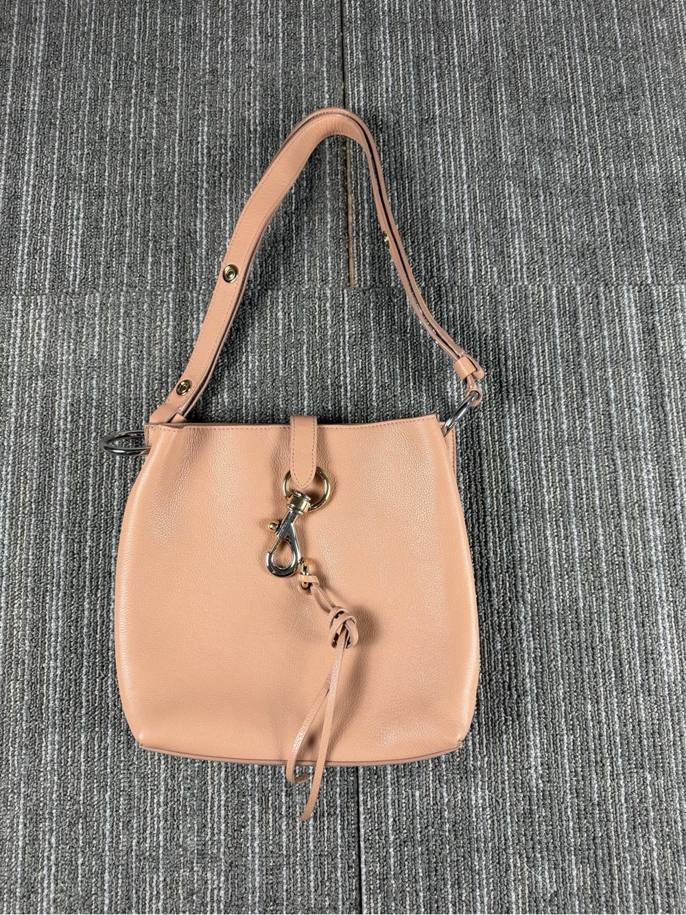 Rebecca Minkoff Meghan Pink Blush Pebbled Leather Shoulder Bag